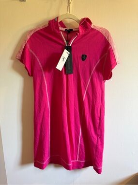 NWT Scuderia Ferrari Pink Zip Hoodie Dress Youth 14 Athletic Top, XXS-XS women